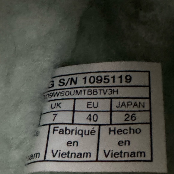 UGG Fluff Yeah Slide Slippers Sheepskin Lined Platform Mint Green Sz 9 - Picture 3 of 5